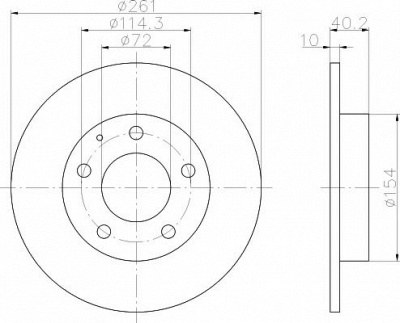 HELLA PAGID 8dd355103231 -  Тормозной диск
